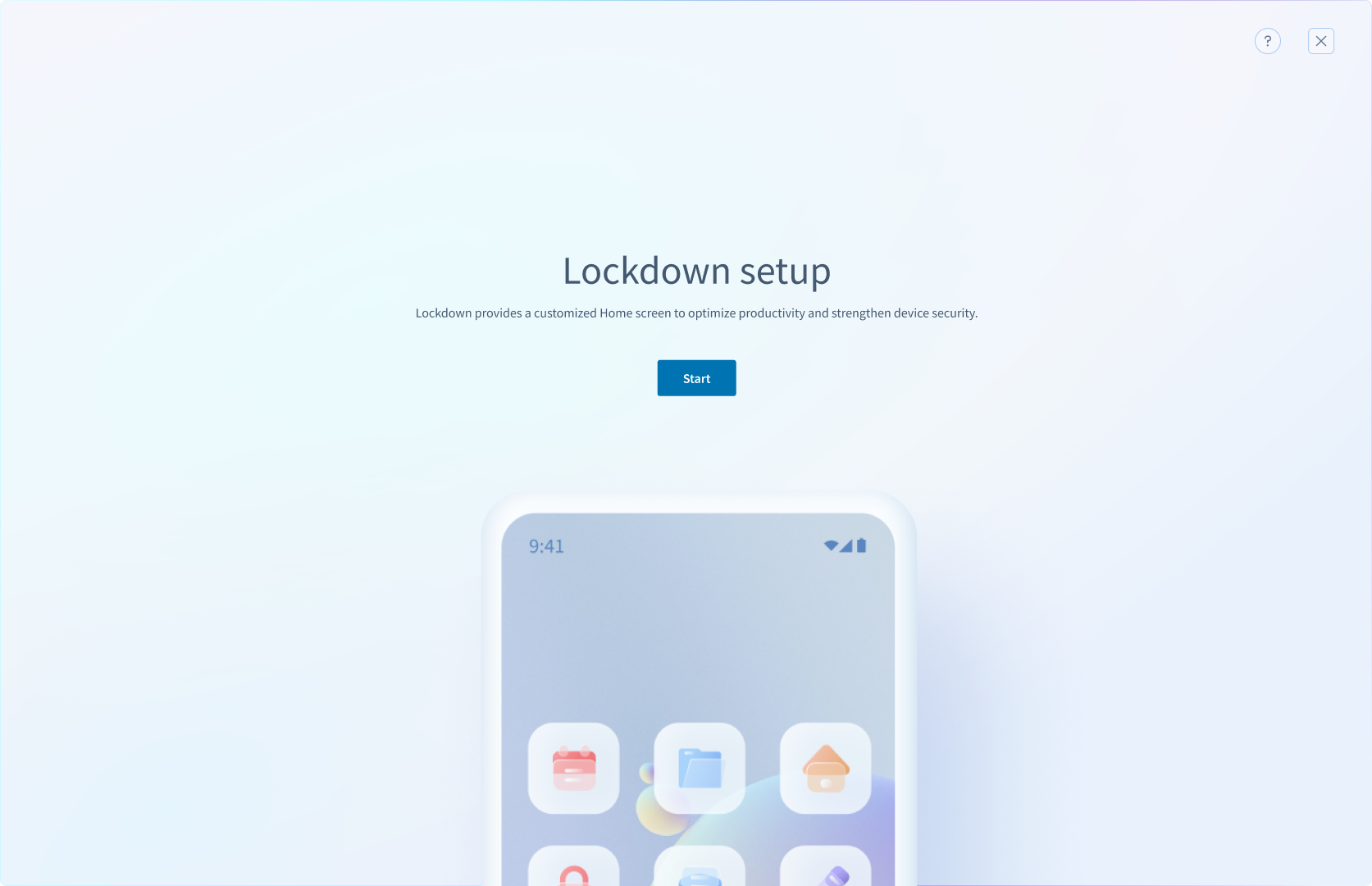 Lockdown Setup Page